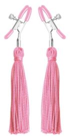 Tickle Me Pink Nipple Clamps Tassels