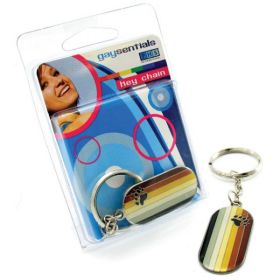 Gaysentials Enamel Key Chain Bear Flag